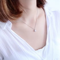 Jin Liufu S925 Silver Necklace Golden Bean Necklace Female Korean Pendant Small Golden Bean choker Japanese and Korean Simple