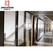 Jinkai Shield Broken Bridge Aluminum Doors and Windows Sealed Balcony Aluminum Alloy Door and Windows Sunroom Aluminum Wooden Door and Windows Built-in Blinds