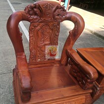 特价12-14公分缅甸花梨红木家具孔雀沙发实木大果紫客厅沙发雕刻