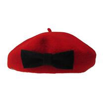 Childrens berets are now available in Spain to purchase wool bows to keep warm handmade autumn and winter girls warm hat