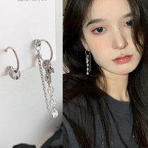 Asymmetric chain earrings 2021 New Tide summer simple personality explosive fashion earrings ins cold wind
