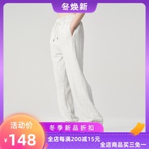 TLGIS gray cotton trousers profile straight tube loose closure Toe Toe side zipper trousers hanging sports pants tide