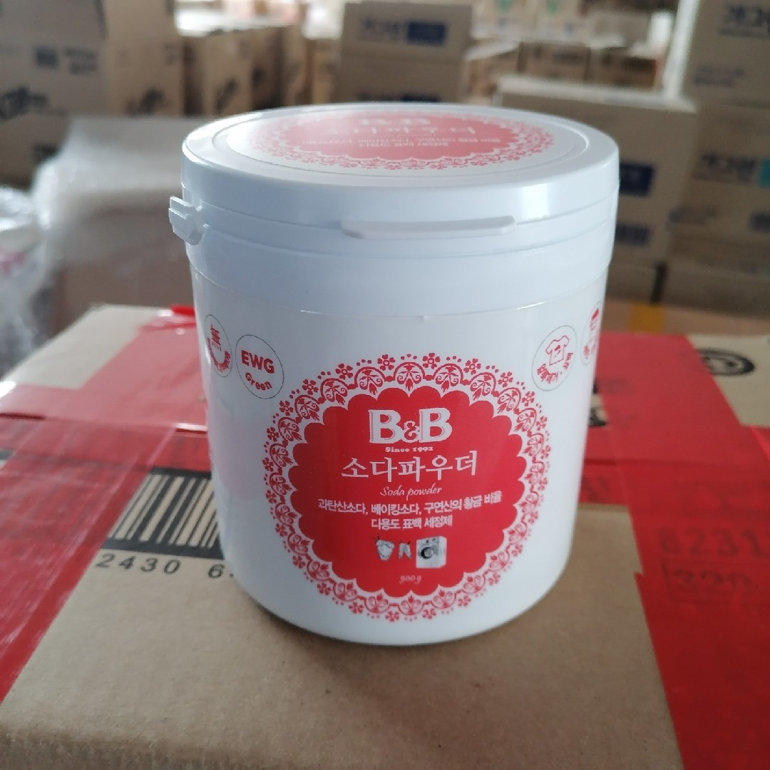 Box set up for another South Korean import Baoning soda bleach without fluorescent agent bleached to grease stains Fruit Stains Barrel 500g-Taobao