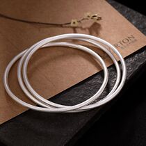 Three lives three silver bracelet female three ring 999 sterling silver matte classic inheritance ancient method silver bracelet solid silver bracelet