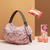 Handheld shopping bag out foldable portable storage bag supermarket shopping bag large capacity fashion ring Xijia home