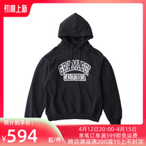 GRAMICCI LOGO HOODED SWEATSHIRT Retro Lianhood Men and women loose hooded sweatshirt