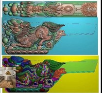 Finely Carved Fig. Kirin Sofa Armrest Solid Bifacial Lion Ruyi Throne Relief Map Grey Chart Furniture Plot