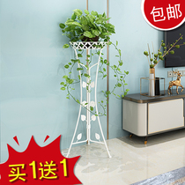 Buy one get one free flower rack Indoor living room balcony decoration plant green dill floor-to-ceiling flower pot shelf European style simple