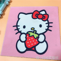 Pooch Dining Mat Cute Kitty Cat Meleti Ground Mat Strawberry Personality Pet Dining Mat Eating Items