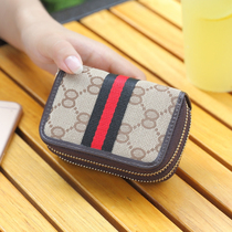 2021 new canvas wallet card bag female large capacity one small multi-card male driving certificate set multi-function