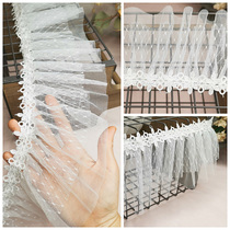 13cm wide princess dress Lolita multi-layer lace flower pleated skirt three-dimensional flower lace accessories