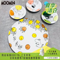 Japan imported Yamaga Shoten moomin ceramic plate Deep plate plate Western steak plate Flat plate plate