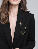 Suit brooch Korean luxury air small collar chain corsage shirt shirt collar buckle accessories women
