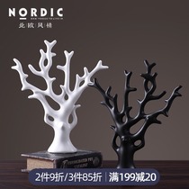 Nordic simple modern ornaments creative home accessories ornaments living room wine cabinet decorations ceramic decoration fortune tree