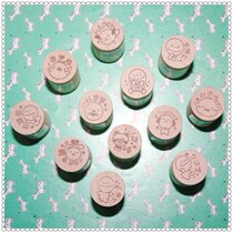 Explosive limited-time promotional donuts Chinese seal teacher cute cartoon comments student wooden value New