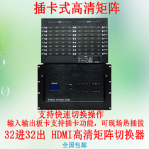 HDMI Matrix 32 in 32 out HD audio and video synchronization conference matrix switcher host with IP network port control