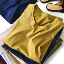 Mijia good quality niche mercerized cotton loose base shirt thin section with cotton top short-sleeved T-shirt womens summer