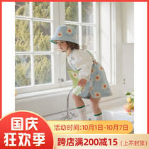 Direct Mail roanjane Korean designer brand 2021 spring denim strap skirt SD401