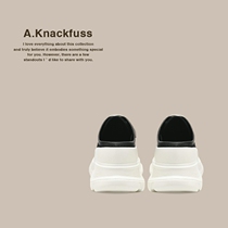 ULOVAZN Japanese daddy shoes womens autumn and winter half-support canvas shoes light luxury small white shoes thick bottom increased half drag ins