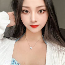 Light Extravagant Niche H Letters Necklace Pendant Pure Silver Plated 18k Gold Lock Bone Chain Fashion Personality Mesh Red Accessories Neck Chain Woman