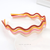 Teeth non-slip wave hair hoop female hairclip pressure hair wide-edge hair bundle hair card head hoop female face simple Korean Joker