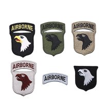 US 101 Airborne Division armband camouflage clothing waterproof velcro hot melt army fan hole patch embroidery chest label