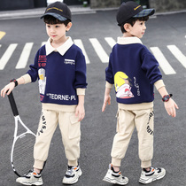 Boys autumn clothes suit 2022 CUHK Tong Shuai Qi Chunqiu Child Clothing Children Fall Trendy Fried Street Clothes Tide