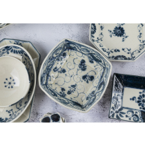 Kookawa Japan House Japan Original Clothing Import Zongshan Kiln Ice Cracks Hand-painted Ceramic Cutlery Plate Soup bowl Bowl Dish Bowl