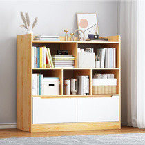Simple bookshelf rack floor with cabinet containing frame living room multifunctional frame swing piece storage close to wall bookcase