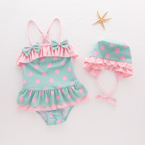 Baby swimsuit female baby two-year-old girl princess style cute 3-year-old 2021 new Korean one-piece sling