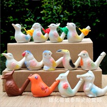 Purple sand water bird ceramic bird whistle music whistle ceramic ornaments childrens fun toy whistle whistle lifelike bird call