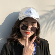 Silver Baseball Cap Woman Korean version Spring paragraph 100 Lap Laser Soft Top Duck Tongue Cap Tide Man Original Juku Youth Hat
