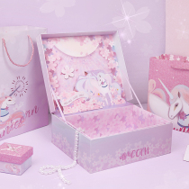 Fang Senyuan Pink Tanabata Valentines Day ceremony gift box Creative gift box with hand gift box to send girl heart