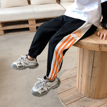 Boys pants autumn tide big childrens trousers childrens clothing 2021 new foreign style childrens sports pants spring and autumn casual pants
