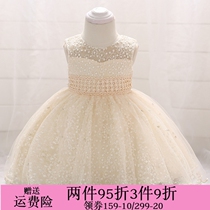 Baby gown 2020 new baby foreign air princess dress 0-1 years old girls net yarn fluffy skirt 2 summer