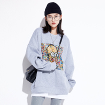 Ka Shangzhe sweatshirt women 2021 spring and autumn new design sense niche loose Korean version of the original plush thick top