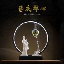 Zen backflow incense burner decoration Office living room soft decoration Household indoor purification air tray incense aroma stove