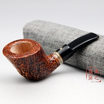 Italian duck Lanatra pipe Heather pipe 3mm hemp surface silver ring curved pipe 100E