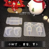 Fans Handmade Small Shop Crystal Drop Glue Mold Mirror Carrots Small Feet Girl Footprints Glue Silicone Molds