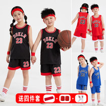 Childrens basketball suit set Boys  sportswear Childrens jersey Boys and girls baby training suit Middle school uniform
