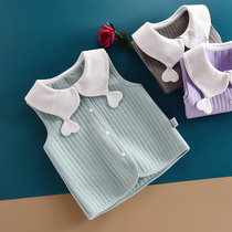 Baby cotton vest baby vest air cotton girl girl waistcoat shoulder thickening autumn and winter style outside