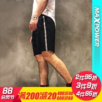 MAX POWER new original summer tide brand embroidery sports fitness shorts mens loose running training pants