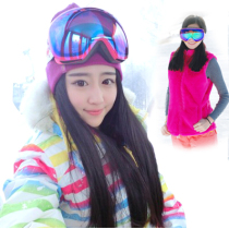 Rainbow curve thickened ski suit womens single and double board ski suit Korea (W422)