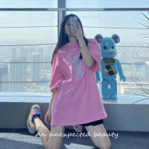 welldone warm sensation discoloration small bear short sleeve T-shirt female teddy bear half sleeve blouse