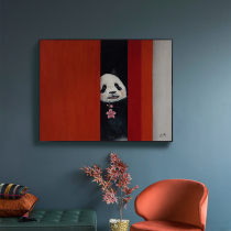 Xingchuan modern cartoon panda porch corridor decorative painting bedroom bedside painting artist Xu Jingfu happiness