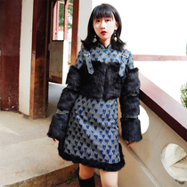 Huang Niuniu classmates original homemade retro love design sense padded improved Cheongsam Mao Mao strap jacket