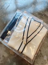 Lysel fiber soft super elastic ~ MO autumn new v-neck carved gold button contrast edge two-color cardigan