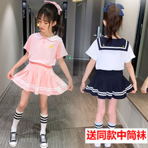 4 Girls Suit Dress Summer Dress College Wind 10 Little girl 9 Two sets 8 CUHK Scout 7 Ocean Gas 5 years 6 Elementary students 12