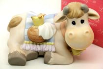 Ceramic Precious Moments cattle cartoon animal cute wind ornaments living room accessories small