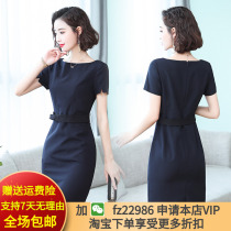 Business dress dress summer 2020 new short-sleeved temperament thin fashion wild goddess fan commuter work clothes women